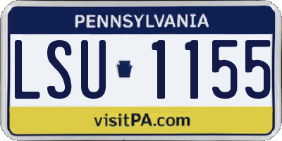 PA license plate LSU1155