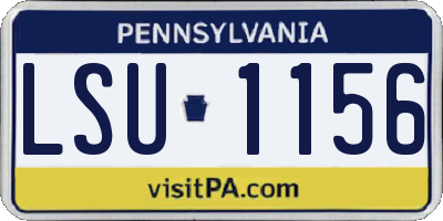 PA license plate LSU1156