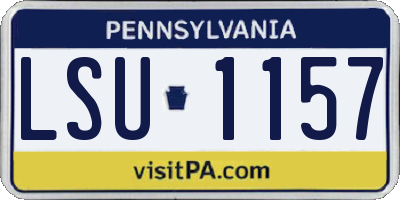 PA license plate LSU1157