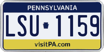 PA license plate LSU1159