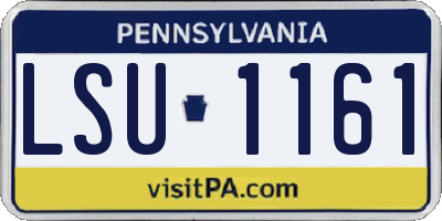 PA license plate LSU1161