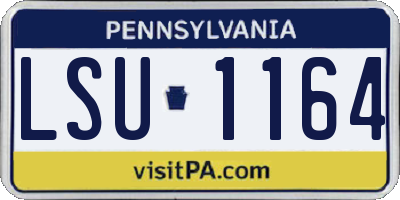 PA license plate LSU1164
