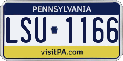 PA license plate LSU1166