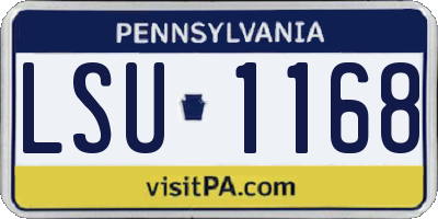 PA license plate LSU1168