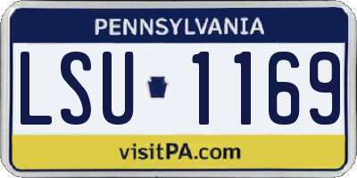 PA license plate LSU1169