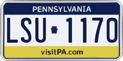 PA license plate LSU1170