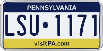 PA license plate LSU1171