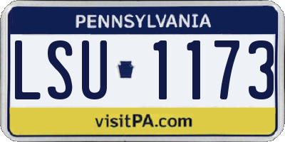PA license plate LSU1173
