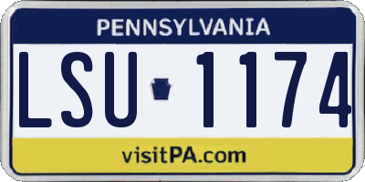 PA license plate LSU1174