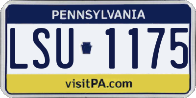 PA license plate LSU1175