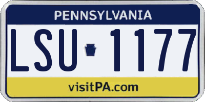 PA license plate LSU1177