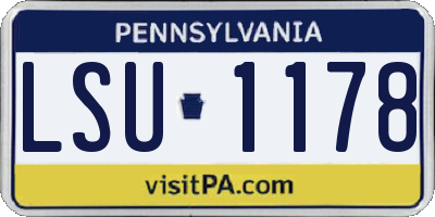 PA license plate LSU1178
