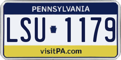 PA license plate LSU1179