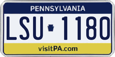 PA license plate LSU1180