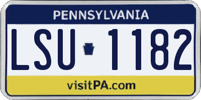 PA license plate LSU1182