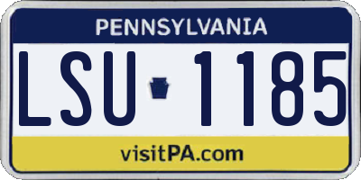 PA license plate LSU1185