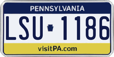 PA license plate LSU1186