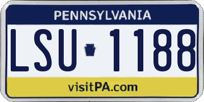 PA license plate LSU1188