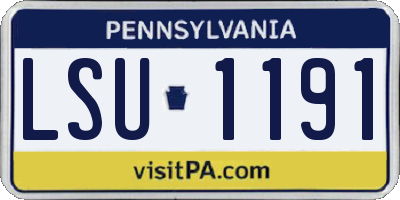 PA license plate LSU1191