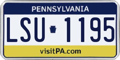 PA license plate LSU1195