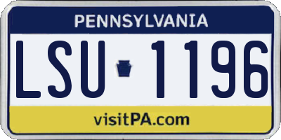 PA license plate LSU1196