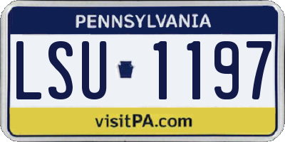 PA license plate LSU1197