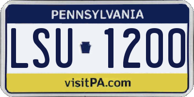 PA license plate LSU1200