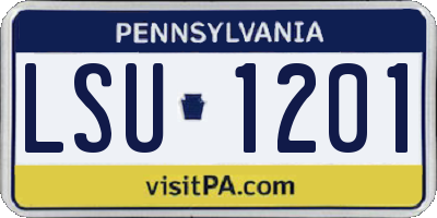 PA license plate LSU1201
