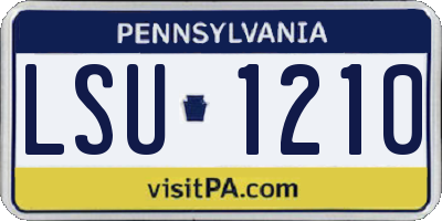 PA license plate LSU1210