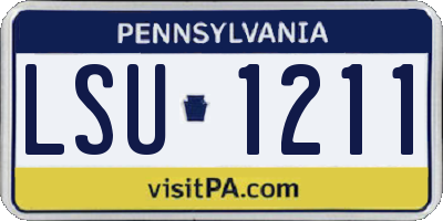 PA license plate LSU1211