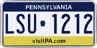 PA license plate LSU1212