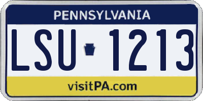 PA license plate LSU1213
