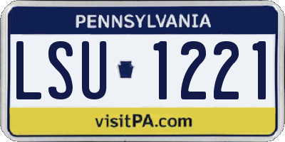 PA license plate LSU1221