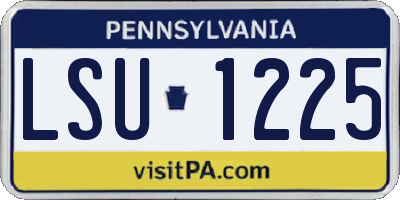 PA license plate LSU1225