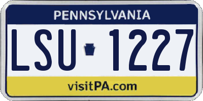 PA license plate LSU1227