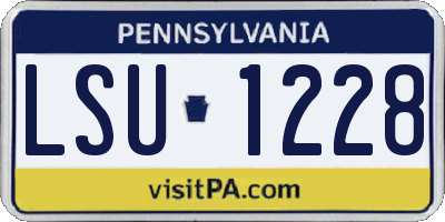 PA license plate LSU1228