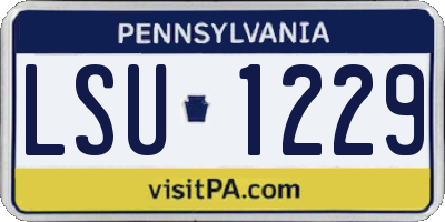 PA license plate LSU1229