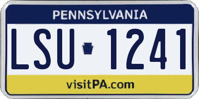 PA license plate LSU1241
