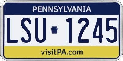 PA license plate LSU1245