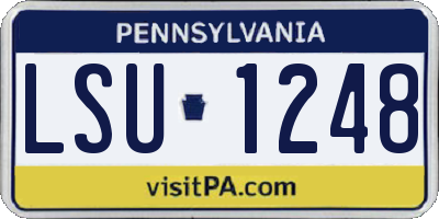 PA license plate LSU1248