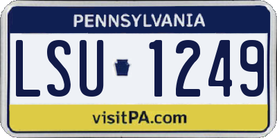 PA license plate LSU1249