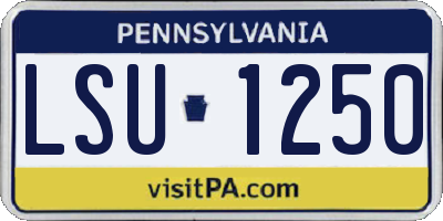 PA license plate LSU1250