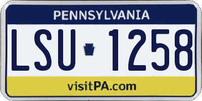 PA license plate LSU1258