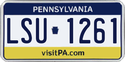 PA license plate LSU1261