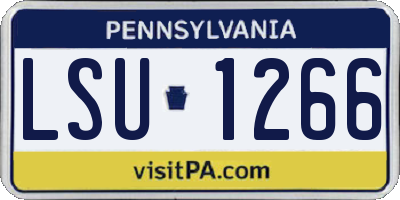 PA license plate LSU1266