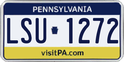 PA license plate LSU1272