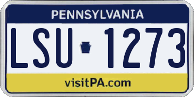 PA license plate LSU1273