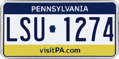 PA license plate LSU1274