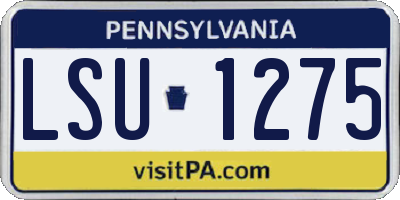 PA license plate LSU1275