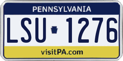 PA license plate LSU1276
